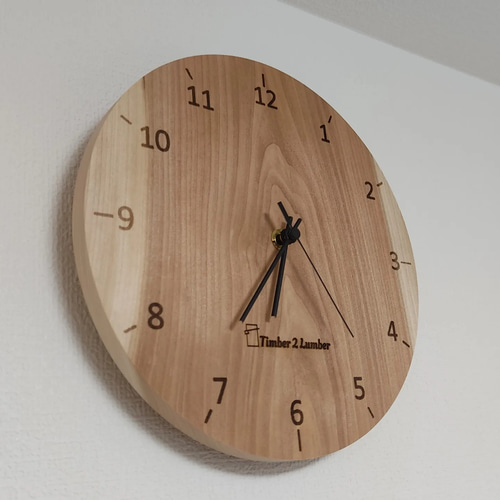 新作】デザインオーダー可 木製時計 電波時計 ウォールクロック