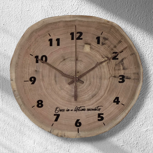 新作】デザインオーダー可 木製時計 電波時計 ウォールクロック