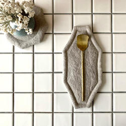 オクトゴナルカトラリーマット(M) ベルギーリネン　おやつマット　テーブルマット　八角形　おうちカフェ　コースター 9枚目の画像