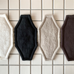 オクトゴナルカトラリーマット(M) ベルギーリネン　おやつマット　テーブルマット　八角形　おうちカフェ　コースター 3枚目の画像