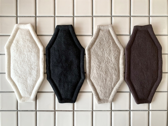 オクトゴナルカトラリーマット(M) ベルギーリネン　おやつマット　テーブルマット　八角形　おうちカフェ　コースター 3枚目の画像