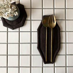 オクトゴナルカトラリーマット(M) ベルギーリネン　おやつマット　テーブルマット　八角形　おうちカフェ　コースター 6枚目の画像