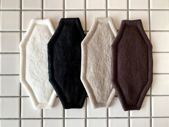 オクトゴナルカトラリーマット(M) ベルギーリネン　おやつマット　テーブルマット　八角形　おうちカフェ　コースター 2枚目の画像