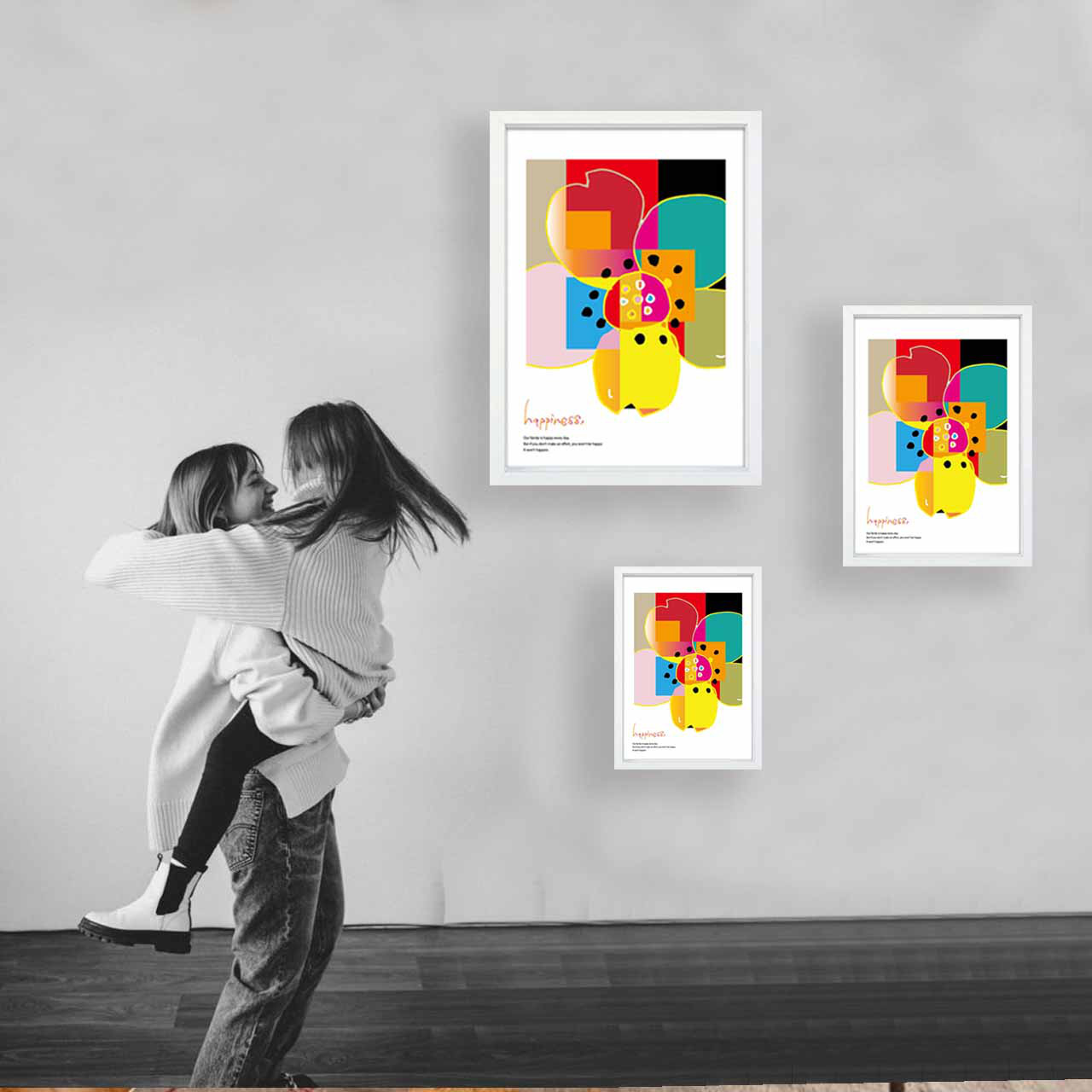 フラワーモダン　花　イラスト　ポスター　A4 A3 A2 A1　アート  　アートポスター　sei検索新着順　2494