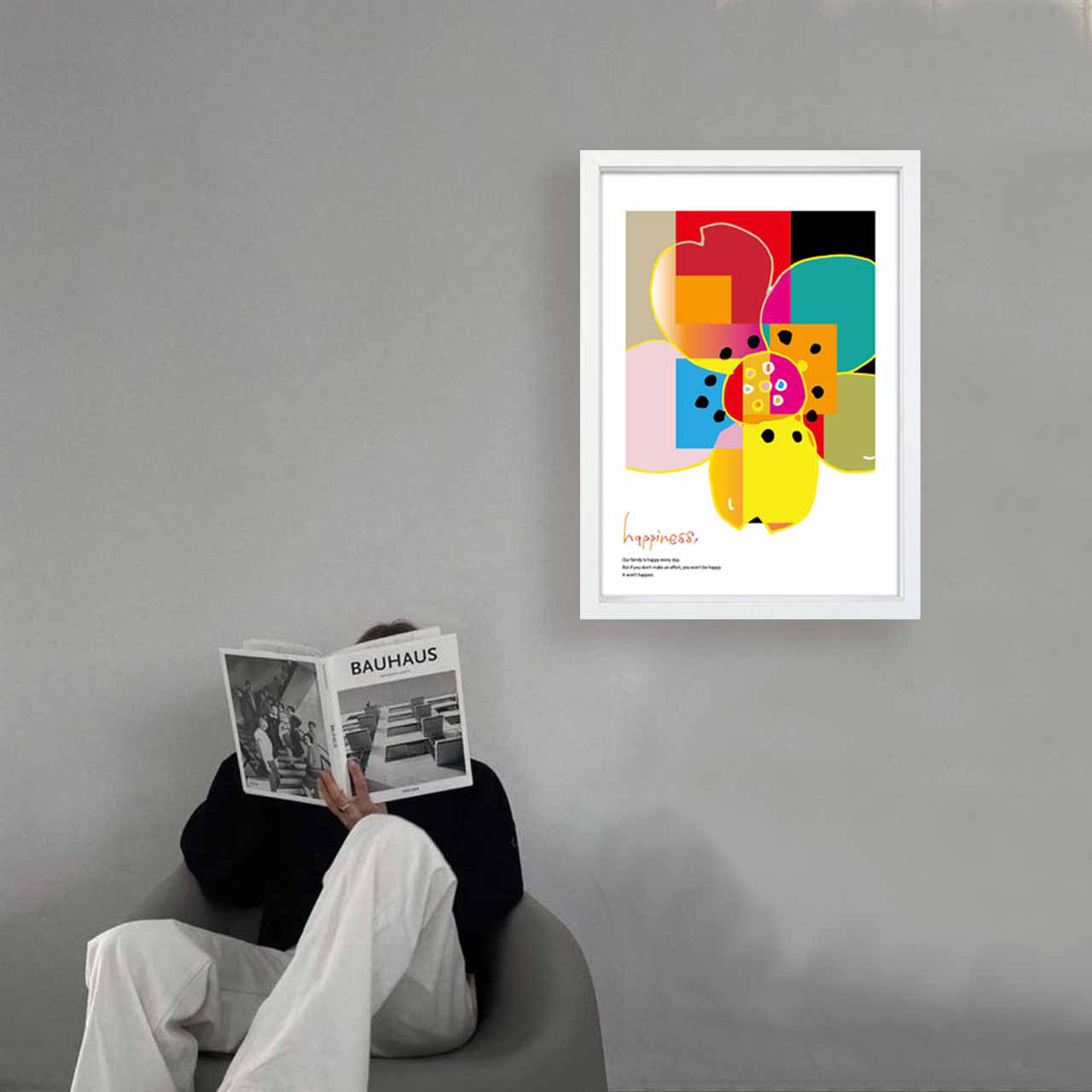 フラワーモダン　花　イラスト　ポスター　A4 A3 A2 A1　アート  　アートポスター　sei検索新着順　2494