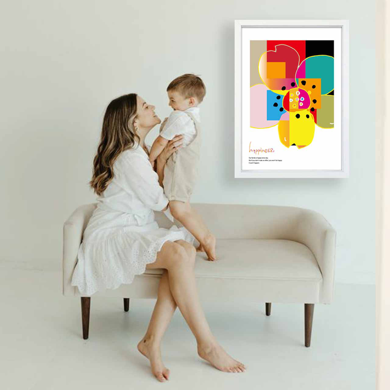 フラワーモダン　花　イラスト　ポスター　A4 A3 A2 A1　アート  　アートポスター　sei検索新着順　2494