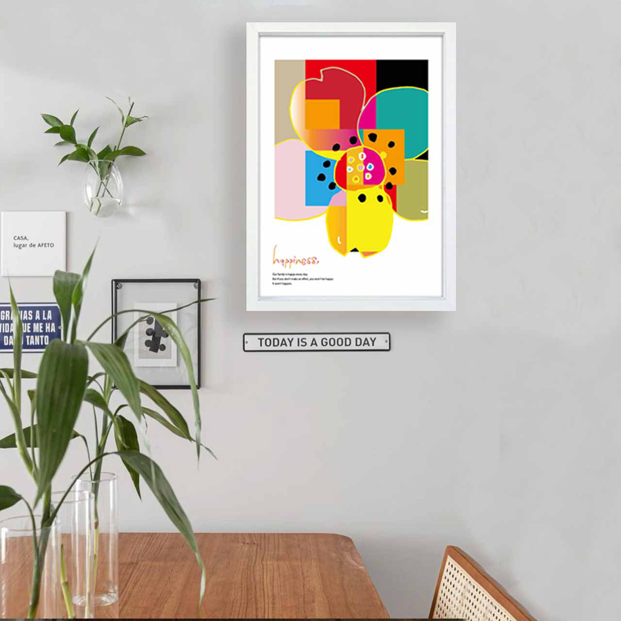 フラワーモダン　花　イラスト　ポスター　A4 A3 A2 A1　アート  　アートポスター　sei検索新着順　2494