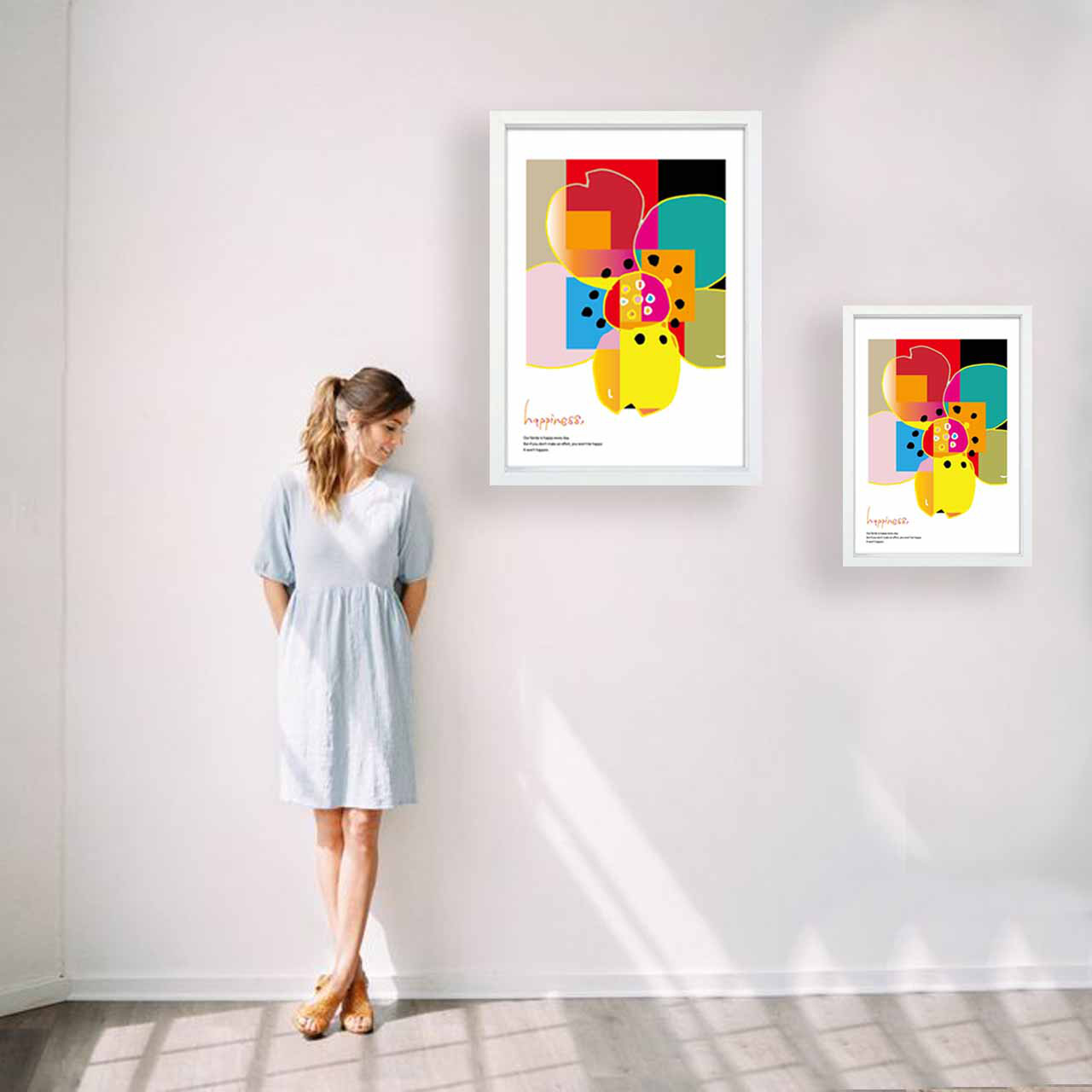 フラワーモダン　花　イラスト　ポスター　A4 A3 A2 A1　アート  　アートポスター　sei検索新着順　2494