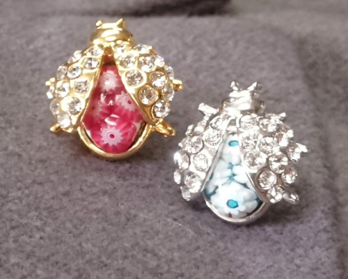 銀貨 てんとう虫 ハート型 七宝焼埋込　純銀　プルーフ 銀貨 てんとう虫 ハート型 七宝焼埋込 純銀 プルーフ