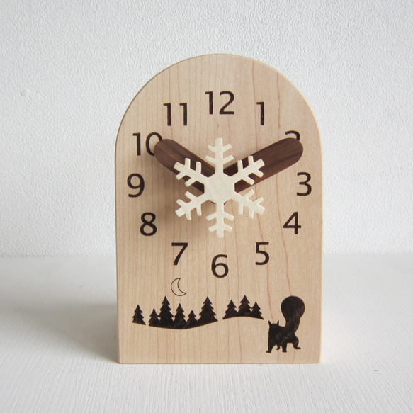冬の想い出　卓上時計 1枚目の画像