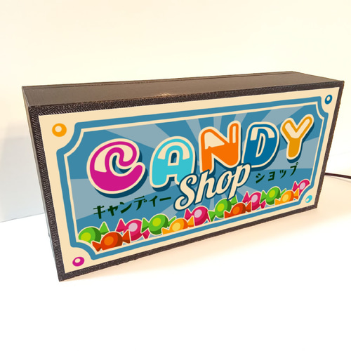 【Lサイズ】駄菓子 商店 昭和レトロ ランプ 看板 置物 雑貨 ライトBOX c3ad161be390a8eaa12628c4798d5c