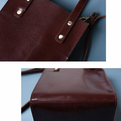 ミニバッグ 本革 ミニトート レディース 2Way ブランデー HAB037-NO 16枚目の画像