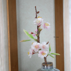 枯れない 桜 切り枝 ✿クレイフラワーNO.S3-LF1 7枚目の画像