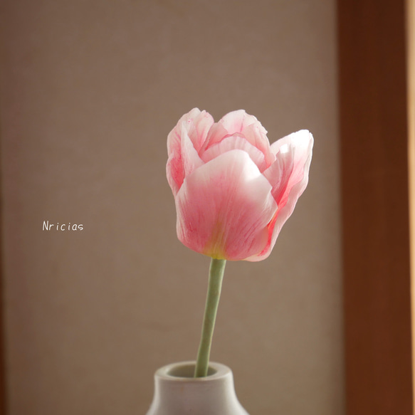 枯れない 小さめ ミニ チューリップ ✿クレイフラワーNO.GT7-PR1