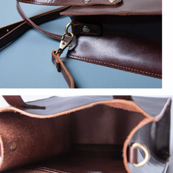 ミニバッグ 本革 ミニトート バッグ 2Way スカーレット HAB037 15枚目の画像