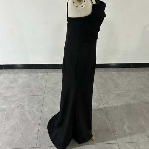 大人気上昇 カラードレス トレーン キャミソール 二次会 背中見せ 抜群  