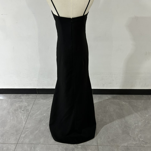 大人気上昇 カラードレス トレーン キャミソール 二次会 背中見せ 抜群  