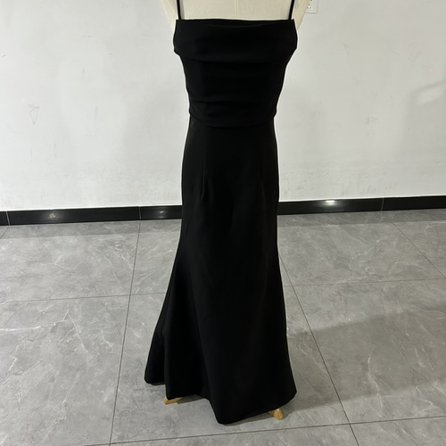 大人気上昇 カラードレス トレーン キャミソール 二次会 背中見せ 抜群  