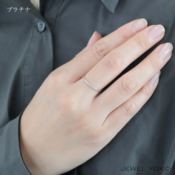 【華奢リング】FINERING CRUSH K18 K18PG Pt900 1ミリ幅 極細 可愛い ピンキー 指輪　 9枚目の画像