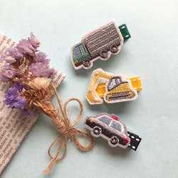 送料無料3点セット♩働く車ショベルカー・パトカー・ブルドーザーの