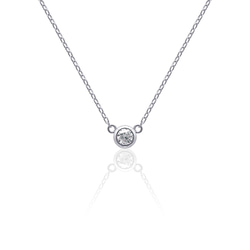 [現貨 1 件] 鉑金天然鑽石包覆戒指 Azuki 滑鏈項鍊 Miwa Jewelry 第2張的照片