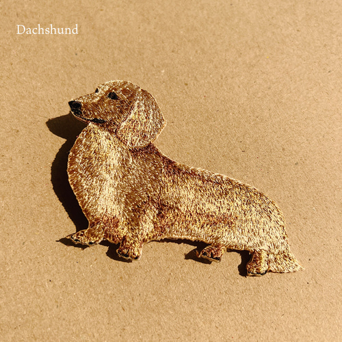 ハンドメイド オーダー受付ページ ♡刺繍アート ダックスフント パネル