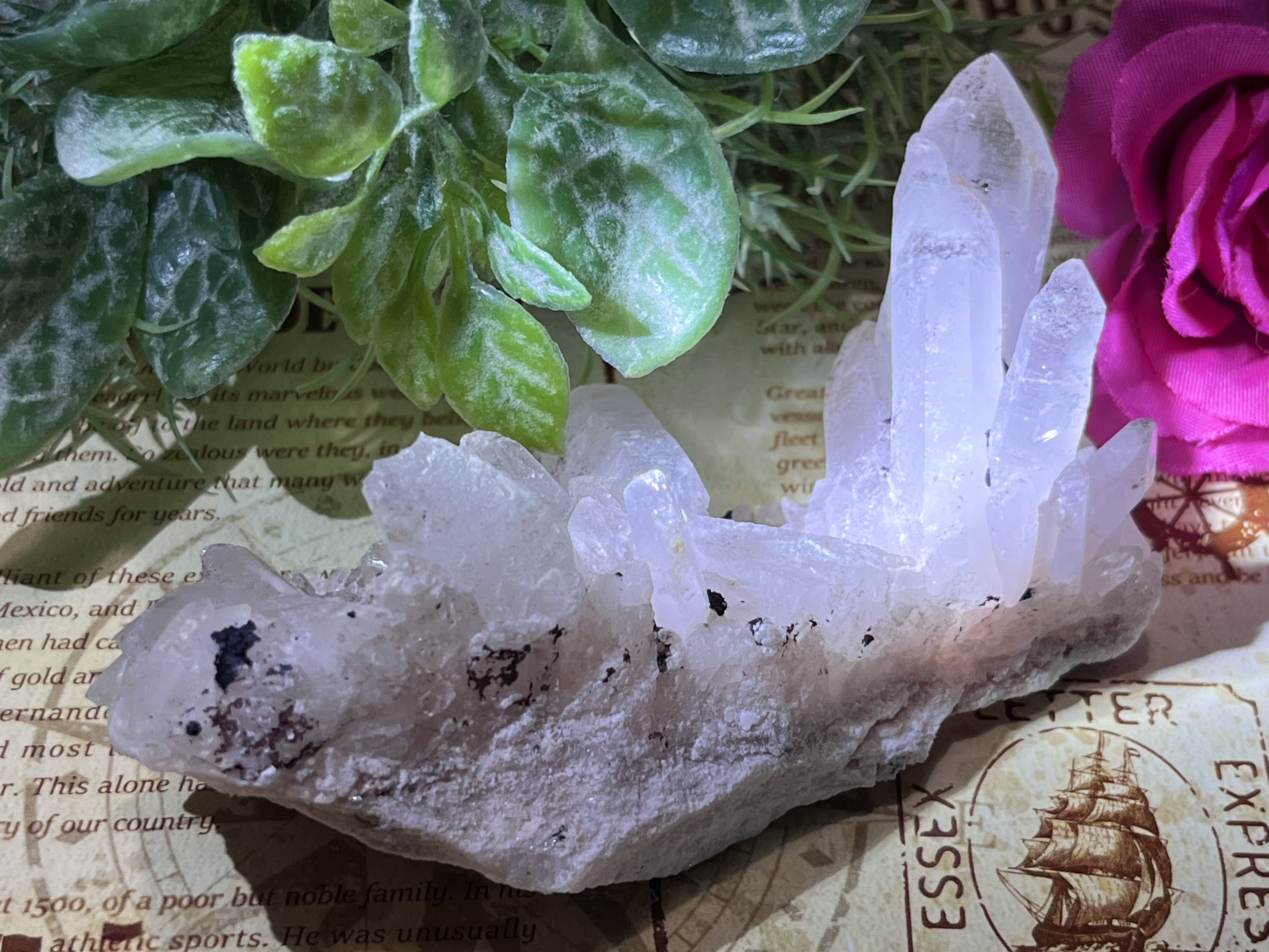 チャネリン.グ✨　ヒマラヤ　マニカラン産　ピンク水晶  原石　ラフストーン