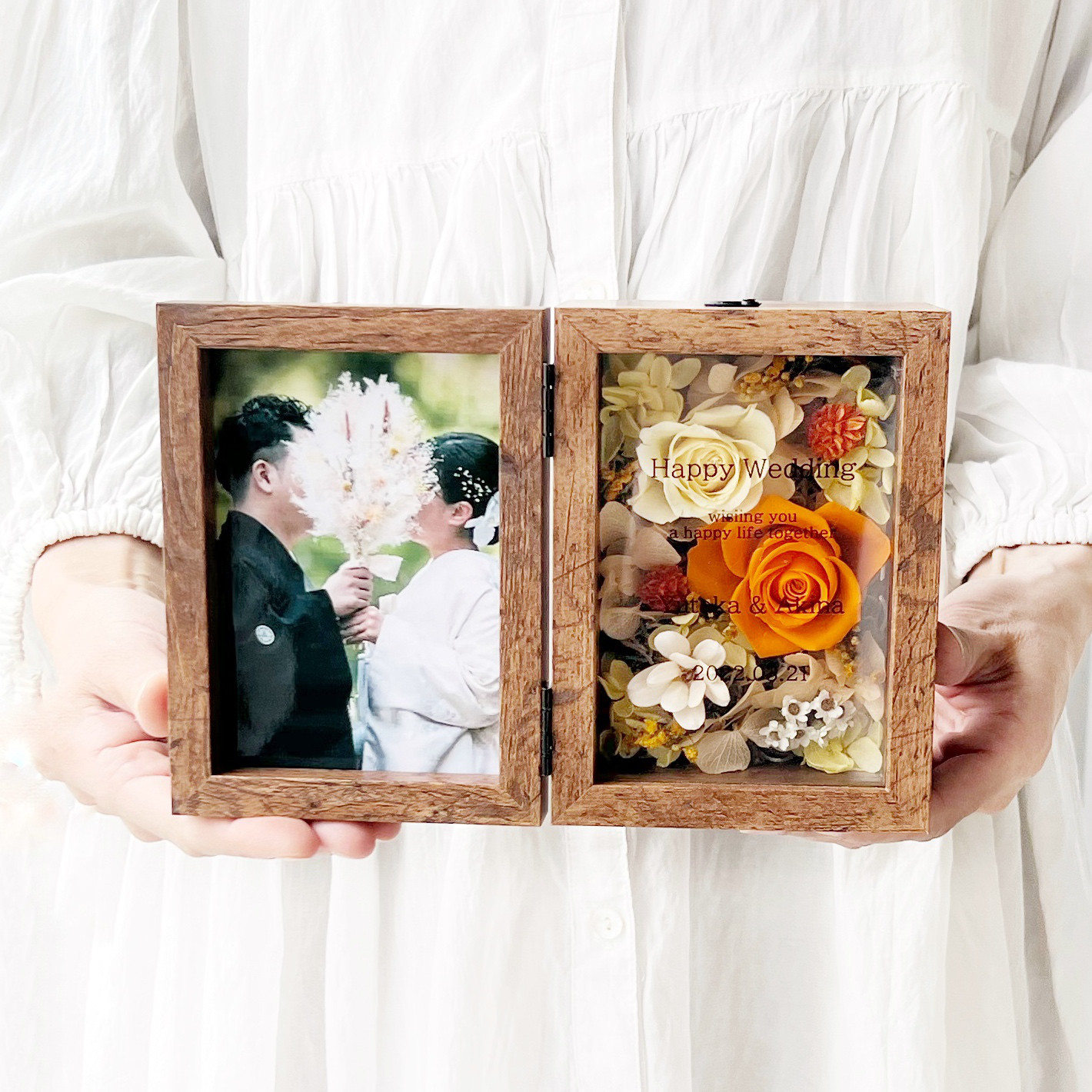 両親贈呈品　文字入れOK　7019 フルーティーオレンジ　子育て感謝状　結婚祝い　還暦祝い　誕生日　写真立て 4,868円