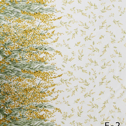 カットクロス！mimosa『momen-t 綿麻　 ソフリー加工　F-2　ホワイト　ミモザ柄』～96㎝でカット済み～ 4枚目の画像