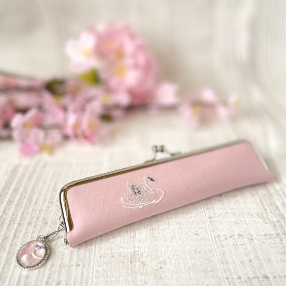 着せ替えができるシステム手帳・スリムペンケース(桜スワン)手帳デビューセット 4枚目の画像