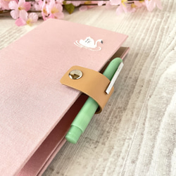 着せ替えができるシステム手帳・スリムペンケース(桜スワン)手帳デビューセット 6枚目の画像