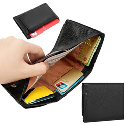 三つ折り財布 ミニ財布 小銭入れ カードケース カード入れ コインケース FA33 3枚目の画像