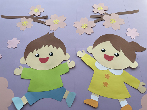 ハンドメイド 壁面飾り★3月／4月　お花見　遠足【施設/保育園/幼稚園】 3枚目の画像