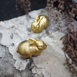 。默契之中。NO.09-3 瑞兔線香座 黃銅 第5張的照片