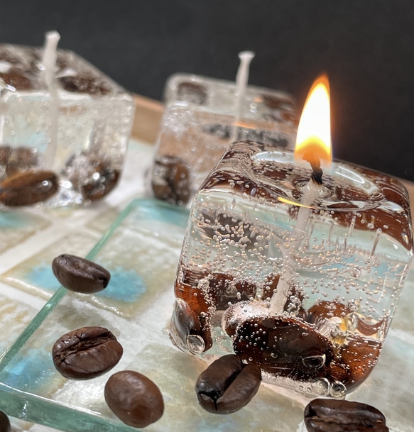 ◆珈琲豆が香る【Ice Coffee  candle】 1枚目の画像