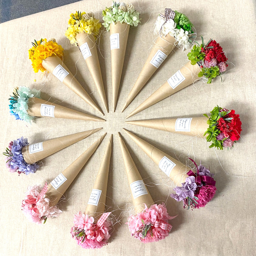 ブーケ サフランイエロー プリザーブドフラワー ギフト 花 贈り物 母の