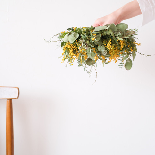 ミモザのフライングリース春待ちリース【25210】