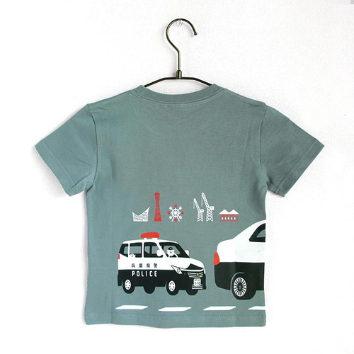 こどもTシャツ ブルーグレー（兵庫県警察コラボ：リフレクター付