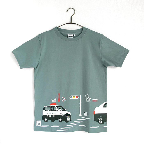 おとなTシャツ　ブルーグレー（兵庫県警察コラボ：リフレクター付） 2枚目の画像