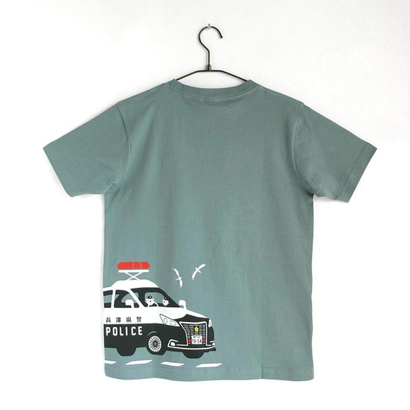 おとなTシャツ　ブルーグレー（兵庫県警察コラボ：リフレクター付） 3枚目の画像