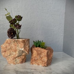 天然大理石ナチュラル花器 1枚目の画像