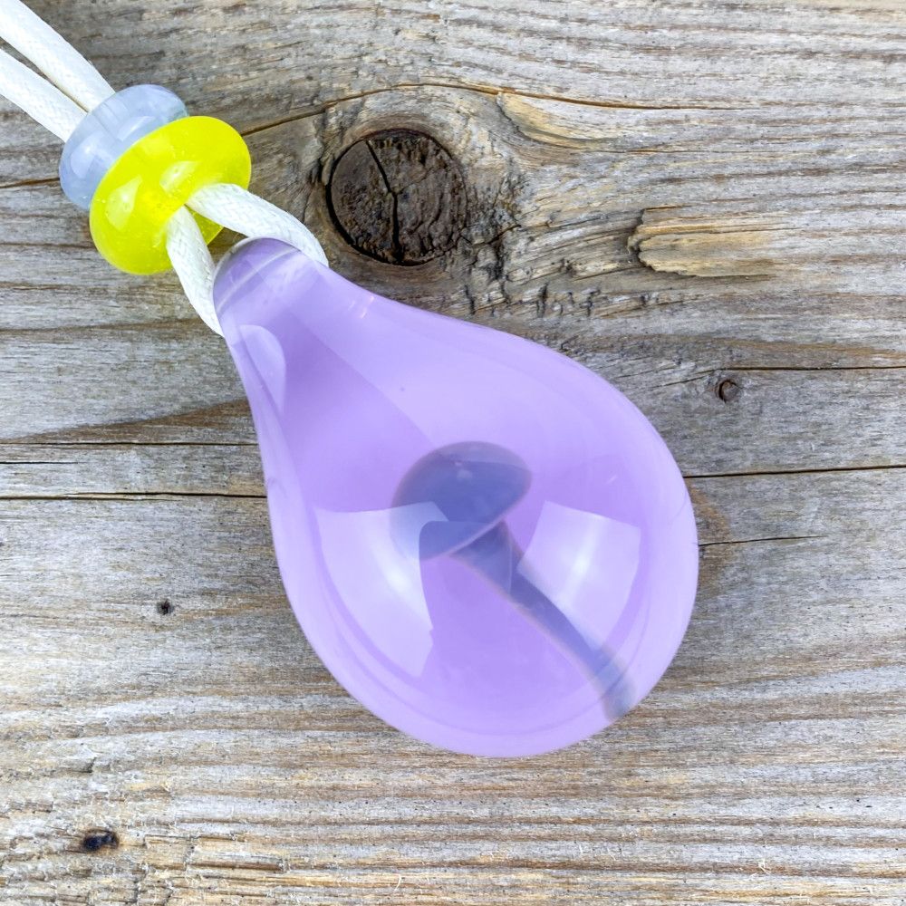 Lonely Mushroom Floating ボロシリケイトガラスペンダント WITF27