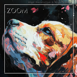 【犬花爛漫 - ビーグル犬 No.2】モダンアートポスター 犬の絵 犬の絵画 犬のイラスト 3枚目の画像