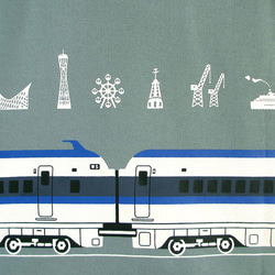 こどもTシャツ　ブルーグレー（新幹線500系） 5枚目の画像