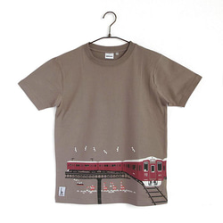 おとなTシャツ　モカ（阪急電車　1000系＆9000系） 2枚目の画像