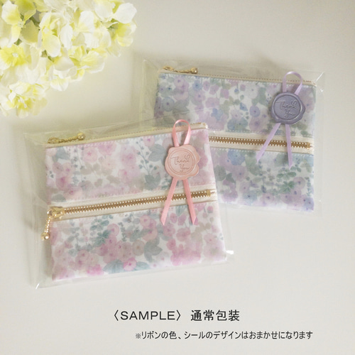 カラビナ付きPVCクリアポーチ＊リバティ ラミネート＊カペル