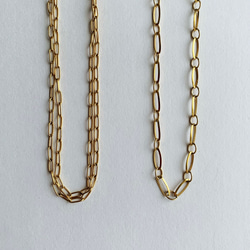 Oval Chain Necklace 40㎝＋5㎝　サージカルステンレス 9枚目の画像