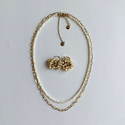Oval Chain Necklace 40㎝＋5㎝　サージカルステンレス 5枚目の画像