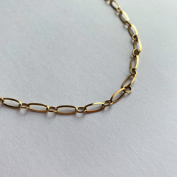 Oval Chain Necklace 40㎝＋5㎝　サージカルステンレス 1枚目の画像