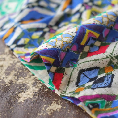 ふわりカラフル！軽くて涼しいインド綿ギャザースカート （24s-09  